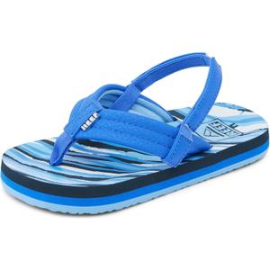 REEF Boys Toddler/Little Kid Ahi Beach Flip Flop, Soft Cushion Footbed, Water Friendly (Blue)