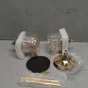 2 Piece Crystal Bowl Tealight Candelabra Votive Candle Stands, Wedding centerpieces for Tables Crystal CandlestickCenterpiece Table Decorations (Gold 2PS)