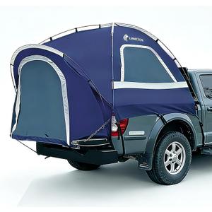 Pickup Truck Tent, Fit 5.5-6, 6.5ft Truck Bed, Waterproof PU3000 high Density Polyester Oxford, Windproof Pole and Insect-Prevention Double Layer Mesh Window & Door, Unique Rear Window Pipe