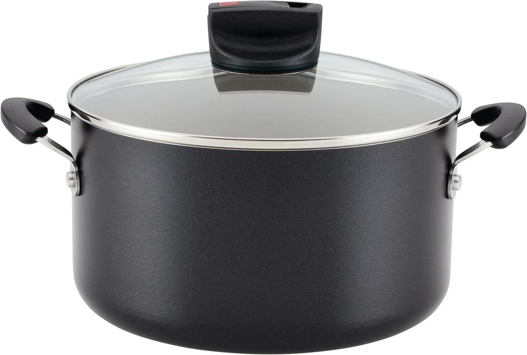 Farberware Smart Control Nonstick Stock Pot/Stockpot with Lid, 6 Quart, Black