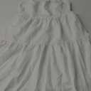 Nova In Sky Womens Summer Dresses 2025 Flowy Boho V-Neck Beach Sundresses Spaghetti Strap Tiered Mini Swing Skater Dress (Small, White01)