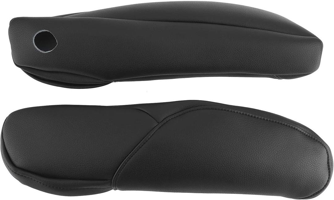 Car Arm Rest Cover Accessories, 2Pcs Car Seat Armrest Handle Cover Decor Trim Microfiber Leather Replacement Fit for CRV 2010-2017(Black)