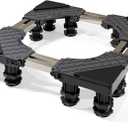 Adjustable Mini Fridge Stand with 12 Heavy-Duty Legs - 16-27 Inch Universal Base for Refrigerators, Washing Machines & Dryers