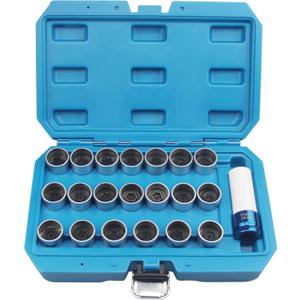 21PC Master Locking Wheel Nut Stud Keys Set Removal Locking Socket for BMW Locking Wheel Nut Key Set