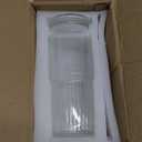20 OZ Iced Coffee Cup With Glass Lids and Straws,High Borosilicate Glass Tumbler Cup Reusable Wide Mouth Smoothie Cups(Clear,1cup)