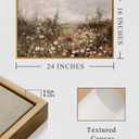 InSimSea Framed Canvas Prints Art Vintage Decor, Classical Wildflower Field Meadow Flowers Painting, Rustic Landscape Large Wall Art for Living Room Bedroom Home Bathroom Wall Decor, 16x24inch