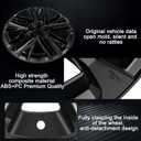 18 Inch Glossy Black Wheel Covers Compatible with 2025-2026 Toyota Camry, ABS Wheel Skins for Factory Alloy Wheels, Set of 4
