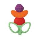 Infantino Lil Nibbles Textured Silicone Teether, BPA-Free Baby Teething Toy, Soft, Easy to Hold, Sensory Stimulation for Infants, Fruit Kabob