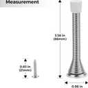 2 x Ravinte Door Stoppers, 12 Pack Spring Door Stops with Rubber Bumper, Satin Nickel Door Stoppers for Bottom of Door