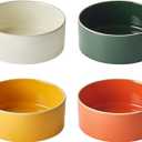 Odense Cereal & Soup Bowls (Set of 4) - Ceramic Bowls for Kitchen- For Cereal, Soup, Salad, Porridge - Modern & Minimal, Wide Round & Stackable - Microwave & Dishwasher Safe (Multi Color) (Multicolor)