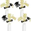 9 x 24Pcs 2026 Graduation Centerpieces Sticks Gold, Class of 2026 Graduation Party Centerpieces Sticks for Tables 2026 Gold 2026 Graduation Table Centerpieces Decorations