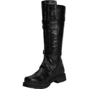 ACE SHOCK Mens Tall Boots Medieval Renaissance Pirate Cosplay Boot Halloween Costume Shoes, Size: 9