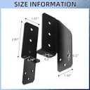 8 Pairs Black Split Joist Hanger, 14 Gauge Face Mount Joist Hanger Heavy Duty Carbon Steel Split Joist Brackets for 2"x4",2"x6", 4"x4" Wood Beam