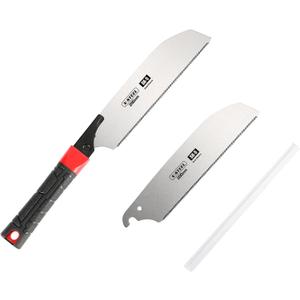 2 in 1 Japanese Hand Saw7.87 inch Pruning SawSK-5 Steel Pruning Saws for TreeReplaceable Blade for DIY Craft, Non-Slip Hand Handle, Sharp & Lightweight for Woodworking and Garden Trim