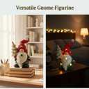 LIFFY Gnomes Decorations for Home- 10" Large Hand-Painted Light up Gnome Lamp Indoor Decor for Desk, Shelf, Windowsill, Bedroom, Unique Holiday Gnome, Gift for Valentine's Day & Mother's Day(Red)