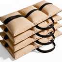 140 LBS Heavy Duty 420D Oxford Canopy Tent Sand Bags (Set of 4), Three-Compartment Pop Up Tent Weights for Canopy Legs, Beach Umbrella, Gazebo & Outdoor Sun Shelter (Beige)