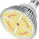 Lonwon Grow Light Bulbs 30W, LED Grow Light Bulb PAR38 Bulb, E26 Plant Light Bulb Full Spectrum, 4000K Warm Grow Bulb 320W Equivalent, Grow Light for Indoor Plants, Flowers, Regular Lamp, 1Pack
