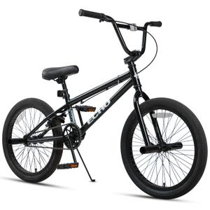 cubsala Echo 24 Inch Beginner BMX Bike for Boys Girls, Black & Black