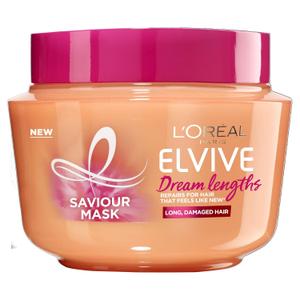 L'Oreal Paris Elvive Dream Lengths Hair Mask, Nourishing & Strengthening Treatment, Enriched with Castor Oil, For Long, Damaged Hair 300ml (10.14 Fl Oz (Pack of 1)