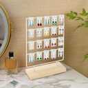 Earring Display Stand for Selling, Wood Earring Rack Display Holder Stand, 4 Tier 20 Hooks Jewelry Display for Selling with 40pcs Earring Cards, Bracelets, Rings, Necklaces