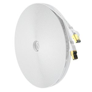 Cat 8 Ethernet Cable 150 FT, Outdoor&Indoor High Speed Heavy Duty Network LAN Internet Cable,SFTP Gold Plated RJ45 40Gbps 2000Mhz Patch Cord, for Modem/Router/Gaming,Faster Than Cat7/Cat6/Cat5-White