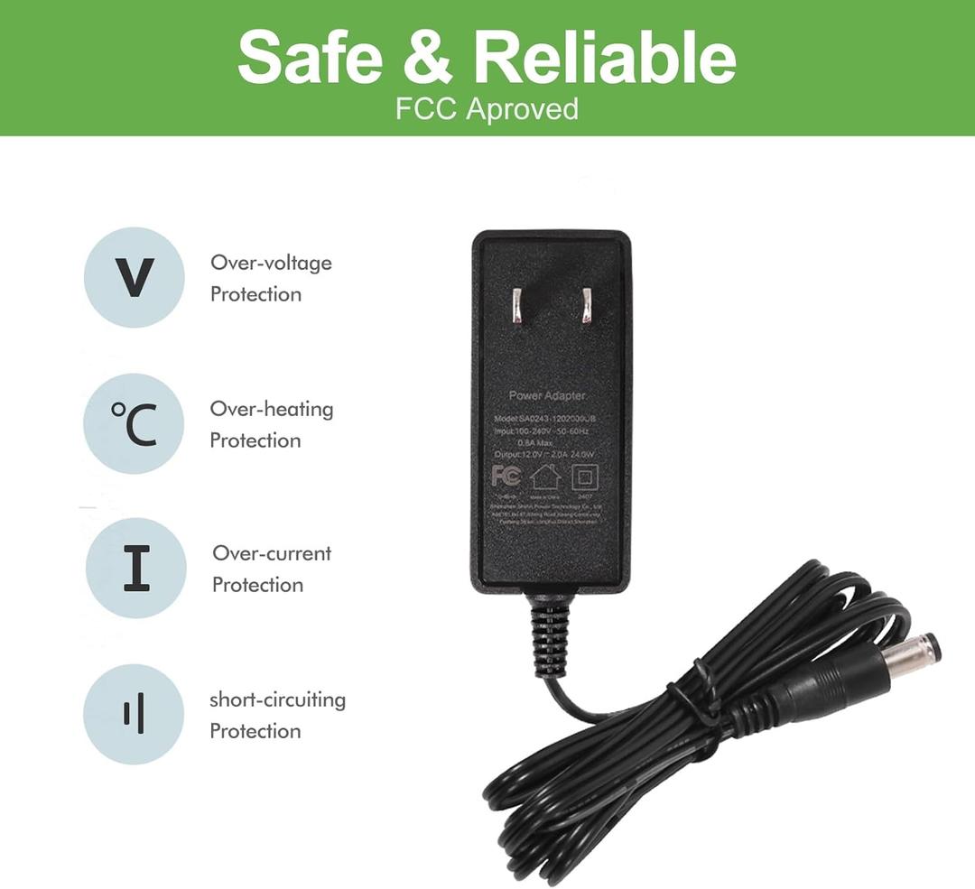 SmoTecQ 12V 2A Power Supply AC Adapter 1 Pack for CCTV Security Camera, Led Strip Lights, Router, Printer, Breast Bump and Other 12 Volt Electronics Devices Less Than 2 Amp SmoTecQ 12V 2A Power Supply AC Adapter 1 Pack for CCTV Security Camera, Led Strip Lights, Router, Printer, Breast Bump and Other 12 Volt Electronics Devices Less Than 2 Amp