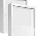 8.5x11 Shadow Box Frame Display Case with Letter Stickers, 3D Picture Frame, Display Case Box for Memorabilia, Baby Items, Wedding Memories, Crafts, Tickets and Photos (2Pcs-White, 8.5x11)