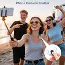 Wireless Phone Camera Remote Shutter with Zoom for iPhone Android, Bluetooth Phone Shutter Control with Front/Rear Camera Switch,Hands Free for Tiktok YouTube Photo & Video Recording Content Creator