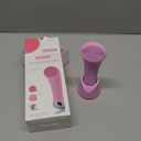 PRITECH Facial Cleansing Brush, Rechargeable Silicone Face Scrubber with Heat Massage End, Vibrating Exfoliator Scrubber for Deep Cleaning, Waterproof Face Brush for Women and Men (Pink)