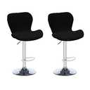 Bifaunvogel Counter Height Bar Chairs Cover Set of 2 Jacquard Swivel Bar Stools Slipcovers Stretchable Swivel Barstools Chair Covers Protector for Home Kitchen Bar Cafe Black