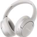 RUNOLIM Hybrid Active Noise Cancelling Headphones, 70H Playtime, Built-in Microphone, Bluetooth Wireless Over Ear Foldable Headphones with HiFi Audio, Home Travel Office (Silver)