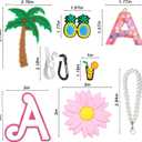 Bogg Bag Letter Charms 9Pcs - Waterproof Rubber Alphabet/Flower Decor, DIY Insert for Bogg Beach Totes (Women & Girls)