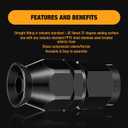 3 x 8AN PTFE Straight Hose End Fitting Aluminum