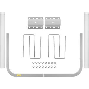 VEVOR Boat Trailer Guide-ons 40", Steel Trailer Post Guide on, 2 PCS Trailer Guides with PVC Pipes, Mounting Hardware Included, for Ski Boat, Fishing Boat or Sailboat Trailer, White