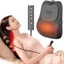 Up & Down Shiatsu Back Massage with Heat External Adjustable Cushion Pad, 3D Kneading Massage Pillow for Lower Back, Neck, Shoulder, Leg Pain Relief Deep Tissue for Office, Chair & Home (Black)