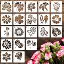 Felixcraft 20PCS 3 Inch Plastic Small Flower Stencils for Painting, Crafts, Home Decor & DIY Projects