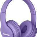 MIDOLA Kids Headphones Bluetooth 5.3 Wireless 60H Play Time Volume Limit 85/110dB Over Ear Foldable Protection Headset/Wired AUX Cord Mic for Boy Girl Travel School Phone Pad Tablet Light Purple