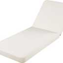 Christopher Knight Home Replacement Chaise Lounge Cushion 76.75 Inch Outdoor Recliner Pad with 4 Inch Foam Cationic Dyeable Polyester Fabric Water-Resistant Patio, Cushion Only, Cream