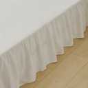 Bed Skirt Queen Size Ruffled Bed Skirt with Split Corners, Queen Bed Skirts 18 Inch Drop with Platform, White, 18'' Queen