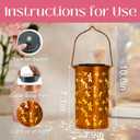 DIBIEECN Mothers Day Gifts for Mom, Birthday Gifts Grandma Ladies Solar Lanterns Outdoor Hanging Hollowed-Out Metal Waterproof LED Garden Decor Outside for Patio Yard Porch, Dragonfly, 1 Pack