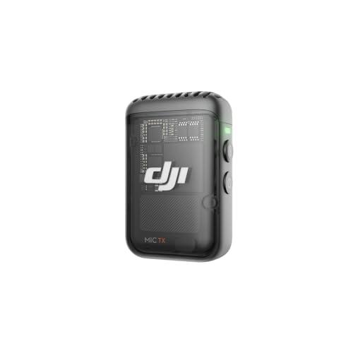 DJI Mic 2 Transmitter (Shadow Black), Wireless Microphone with Intelligent Noise Cancelling, 14-Hour Internal Recording, 6-Hour Battery, Magnetic Attachment, Bluetooth Microphone, YouTube, Vlogs (Charger Not Included)