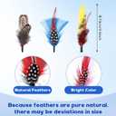 24 Pcs Hat Bands Decorative Feathers for Cowboy Panama Western Costume Headwear Women Men
