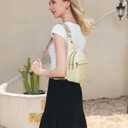 Sling Bags Small Leather Crossbody Bags for Women Travel Fashion Crossbody Sling Handbags Shoulder Purse (Mik White)