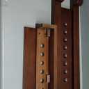 Fishing Rod Rack, Solid Wood Wall Mount Pole Holder, Made to Order, Any Size (Solid Mahogany Wood with Semi-Gloss Polyurethane Finish)