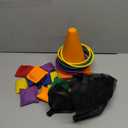 unanscre 31PCS 3 in 1 Carnival Outdoor Games Combo Set for Kids, Soft Plastic Cones Bean Bags Ring Toss Game, Gift for Birthday Party/Xmas