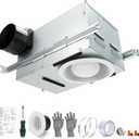 744 Bathroom Exhaust Fan with Light and BR30 LED Bulb, Medium