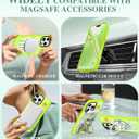 4 x GVIEWIN Magnetic for iPhone 16 Pro Max Case Compatible with Magsafe, [Screen & Camera Lens Protector] Fashion Pattern Translucent Shockproof Phone Cover for 16 Pro Max 6.9" (You Got This/Green)