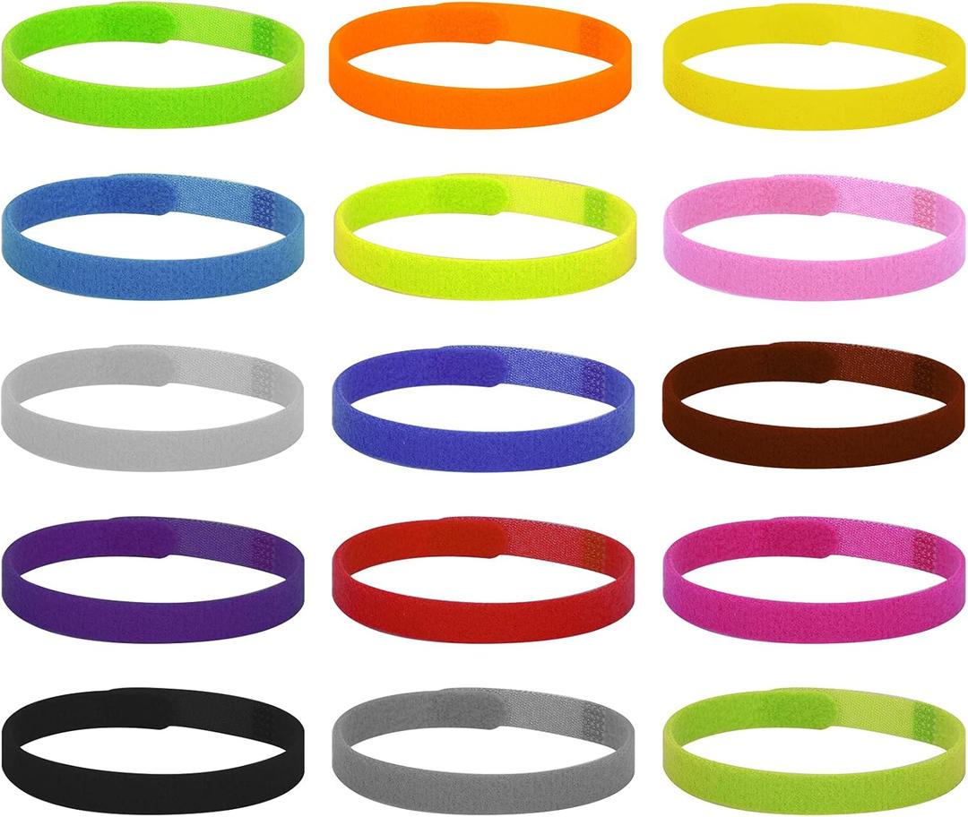 Luter 15 Colors 20x1cm Puppy Collars, Soft Adjustable Whelping Collars for Puppy ID Collars for Newborn Dog Kittens for Pet