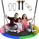 43" Saucer Tree Swing for Kids Adult, 700lbs Weight Capacity, Waterproof Flying Saucer Swing with Adjustable Hanging Straps, Swing Seats for Backyard Outdoor Indoor Playground, Six Color
