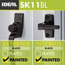Ideal Security Model 11 Classic Push Button Handle with Latch for Storm Door and Screen Door, Black